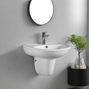 White Ceramic Bathroom Wash Basin Price Wall Hung Vessel Sink Wall Mounted Wash Basin Sink Sanitary Ware